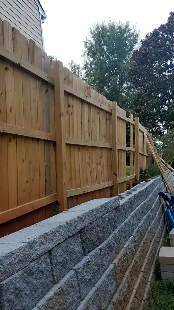 Wood privacy fence project